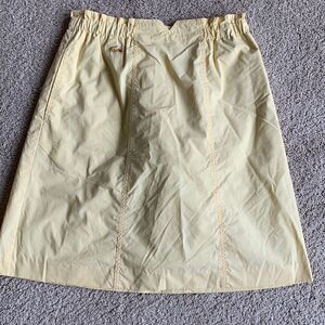 Vintage Lacoste yellow preppy skirt skort cotton elastic waist, size 12